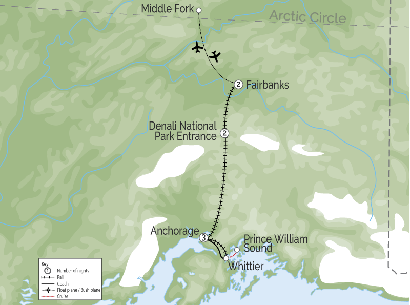 2025-Alaska-Land-Tour-with-Denali,-Glaciers-and-the-Arctic