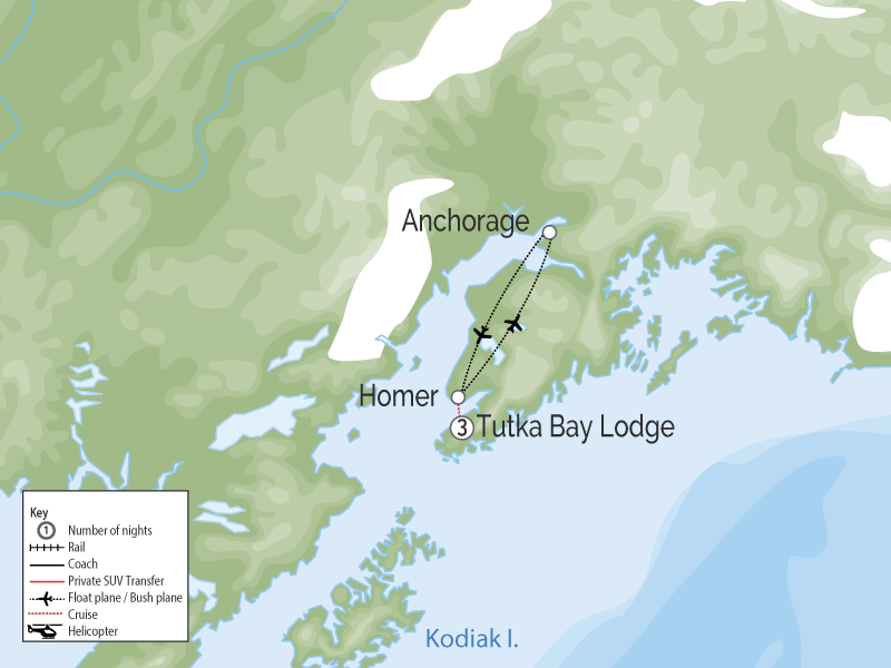 Tutka Bay Lodge | Alaska Luxury Wilderness Lodge map