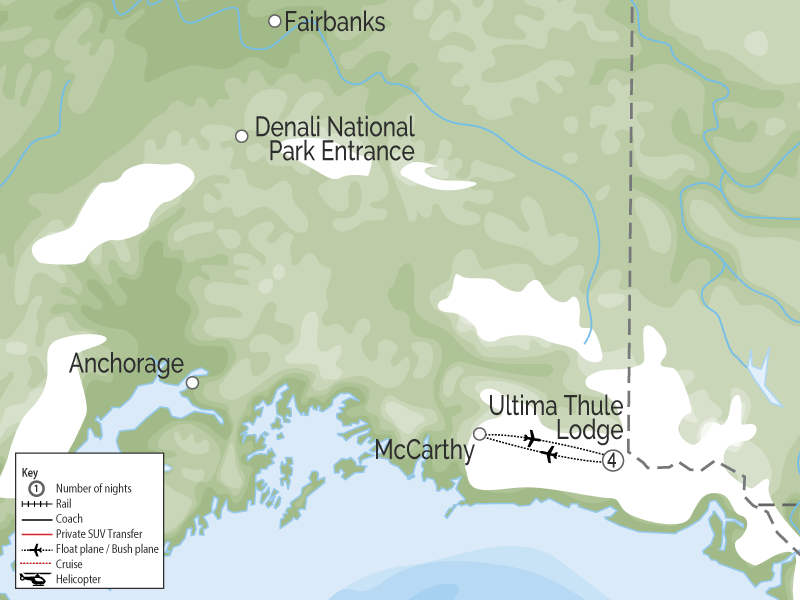 Ultima Thule Lodge | Alaska Luxury Wilderness Lodge map