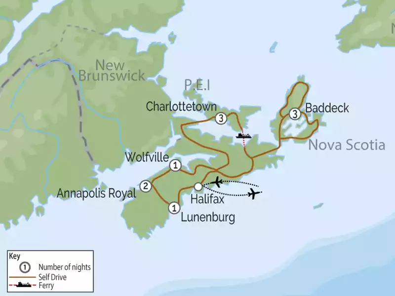 Canadian Maritimes Road Trip | Atlantic Charm map