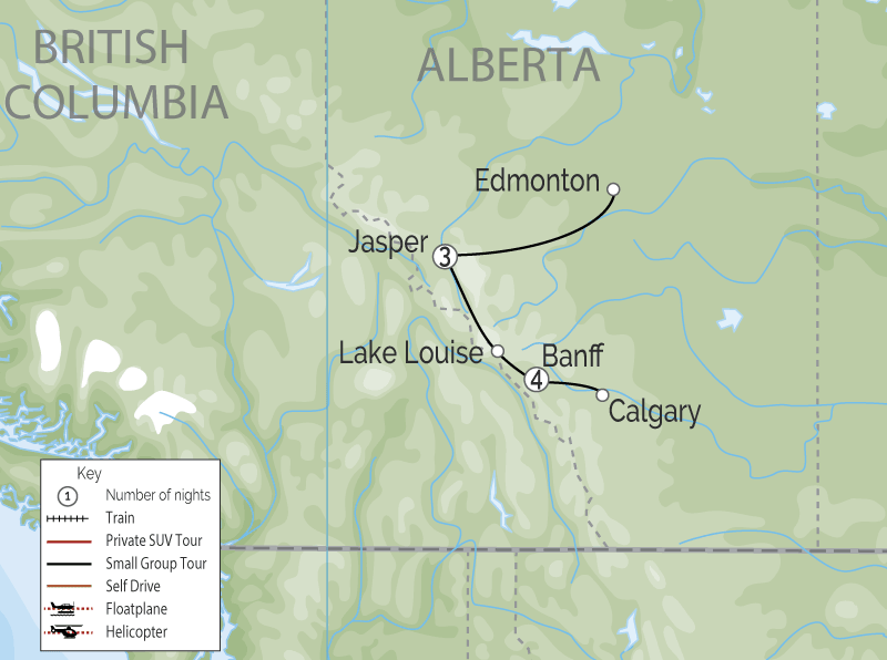 Canadian Rockies Ski Safari map