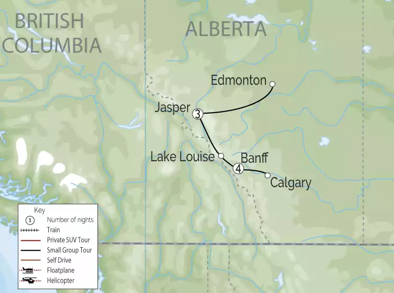 Canadian Rockies Ski Safari map