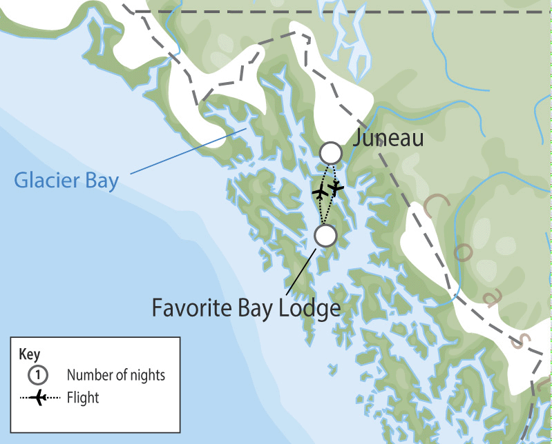 Favorite Bay Lodge | Alaska Wilderness Lodge map