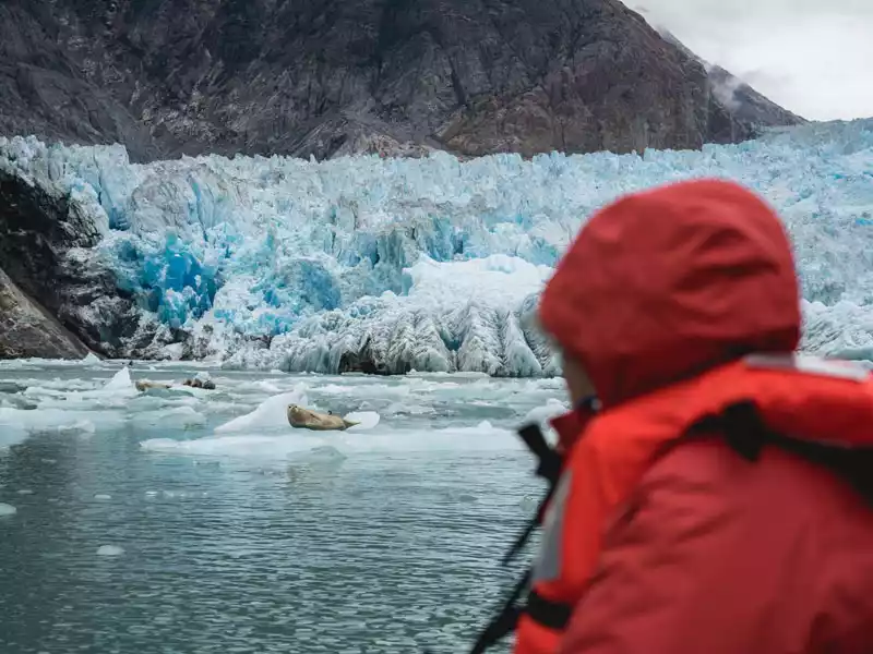 Guest-spots-seal-from-skiff-Sawyer-Glacier