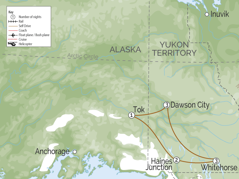 Highlights of the Yukon Road Trip Map