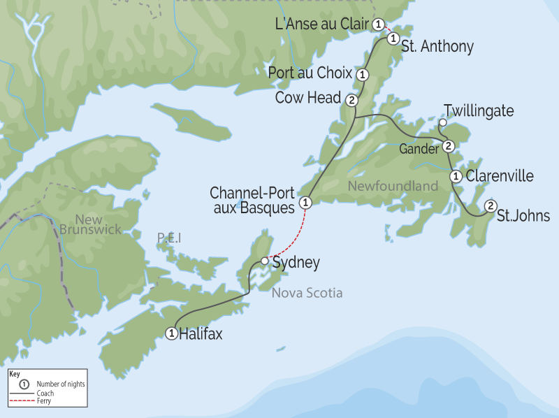 Newfoundland Small Group Tour Circle Newfoundland Labrador Map