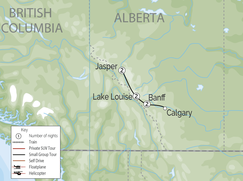 Winter Delights in the Majestic Canadian Rockies map