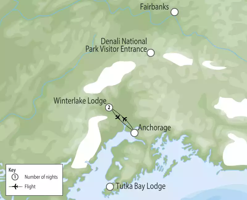 Winterlake Lodge Alaska Wilderness Lodge Map