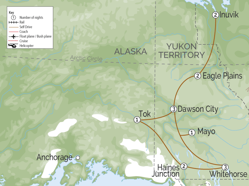 Yukon the Dempster Highway Road Trip Map map